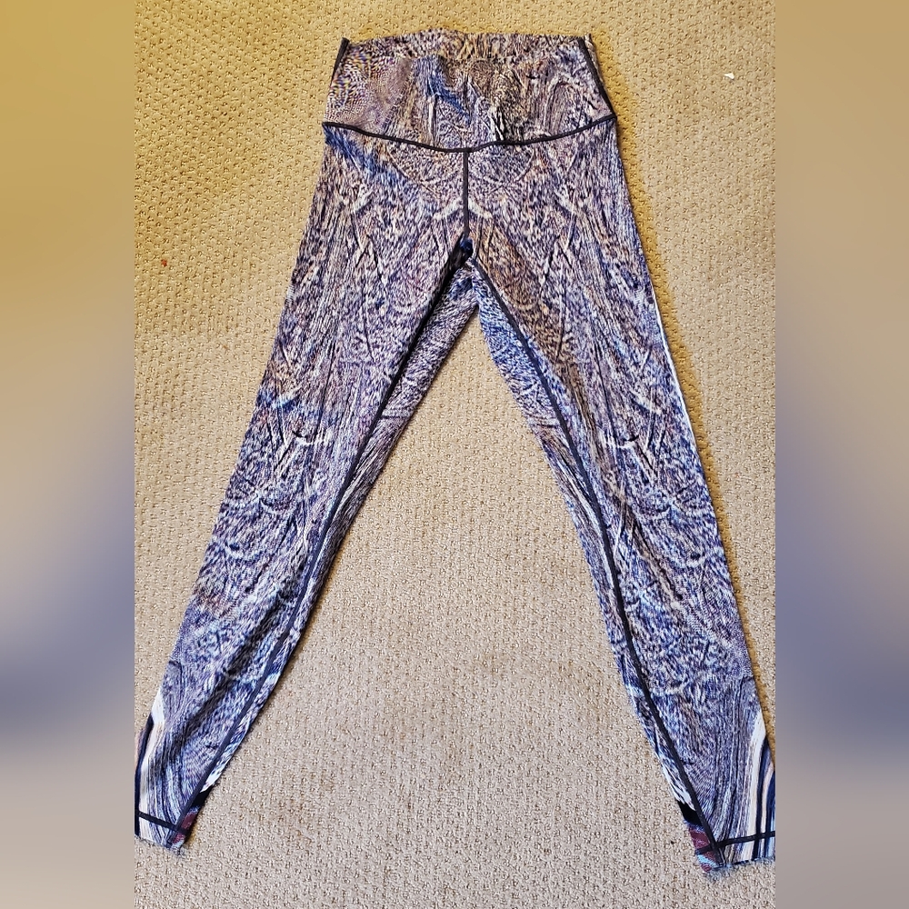 lululemon athletica Blue Patterned Leggings